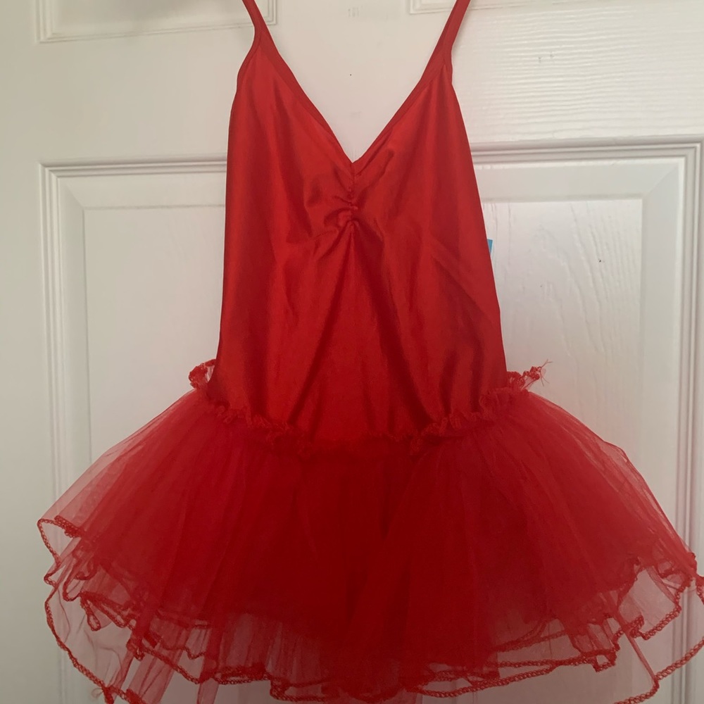 Red ballet tutu dress child costume
